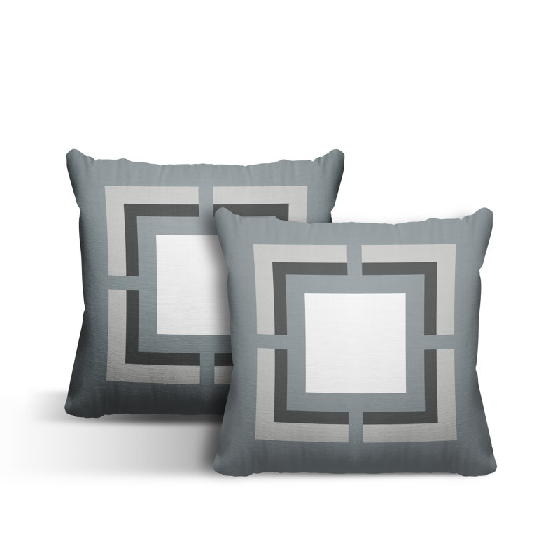 Coussin intérieur / extérieur, L 15 po x H 15 po, gris