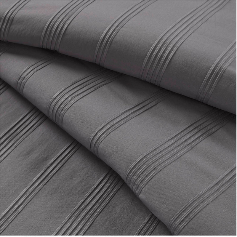 Ensemble d'édredon 7 pièces, Gris anthracite, Édredon double et 6 pièces supplémentaires