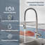 Robinet de cuisine à poignée simple à capteur tactile sans contact 1,8 GPM avec accessoires Willow-93696552