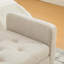 Banc de rangement moderne en tissu avec double accoudoirs roulés pour le salon-128632815