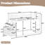 Lit superposé simple avec étagères et tiroirs de rangement, lit superposé en métal avec éclairage DEL, sans sommier, blanc-1019261298