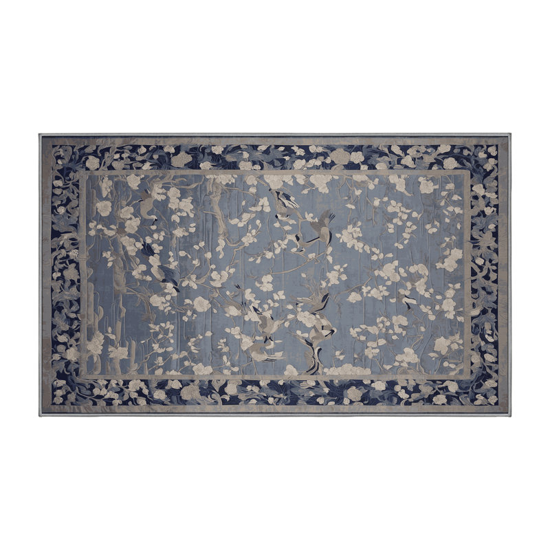 Tapis gris lavable à la machine, Rectangle 4 pi x 6 pi