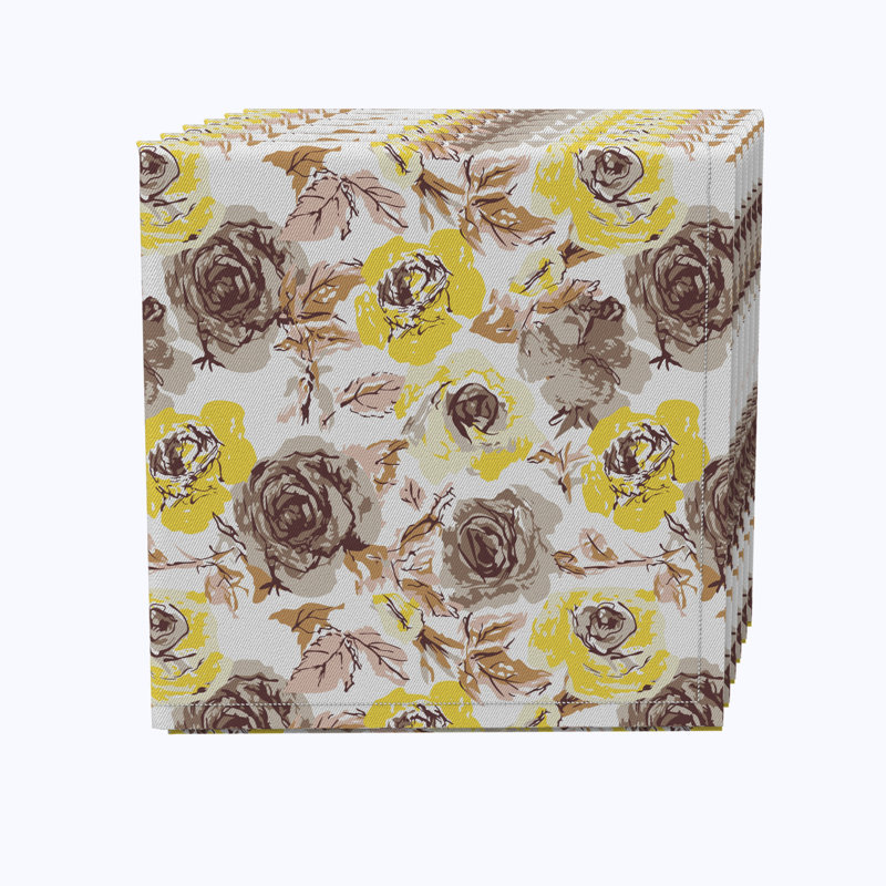 Cotton Floral Square Napkin