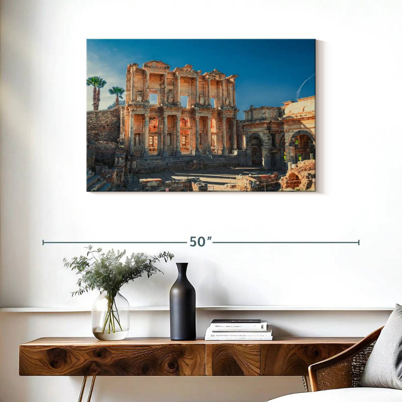 Bibliothèque Nicci Celsus en Turquie, H 24 po x l 36 po