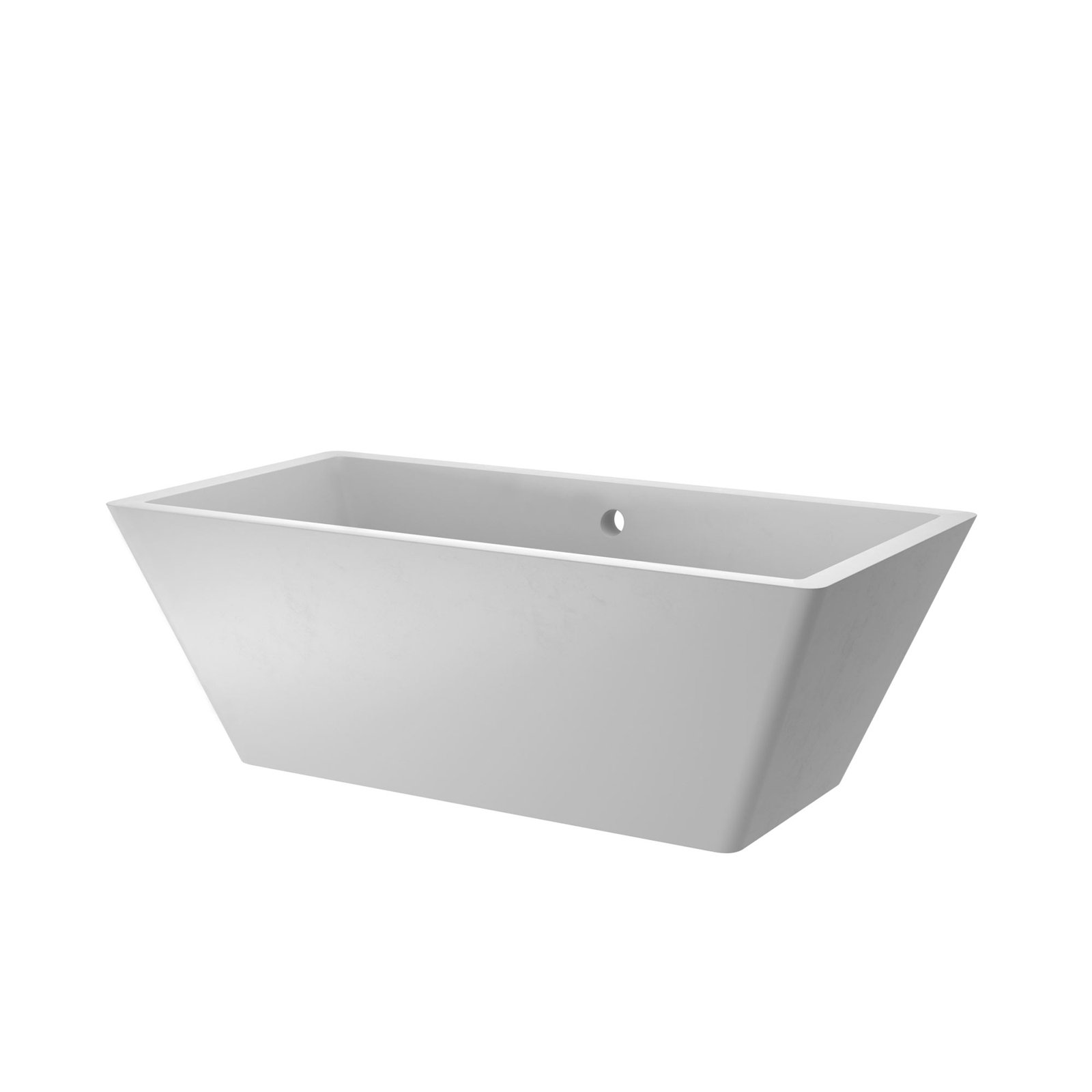 Mendocino NativeStone 66" Concrete Bathtub, Pearl