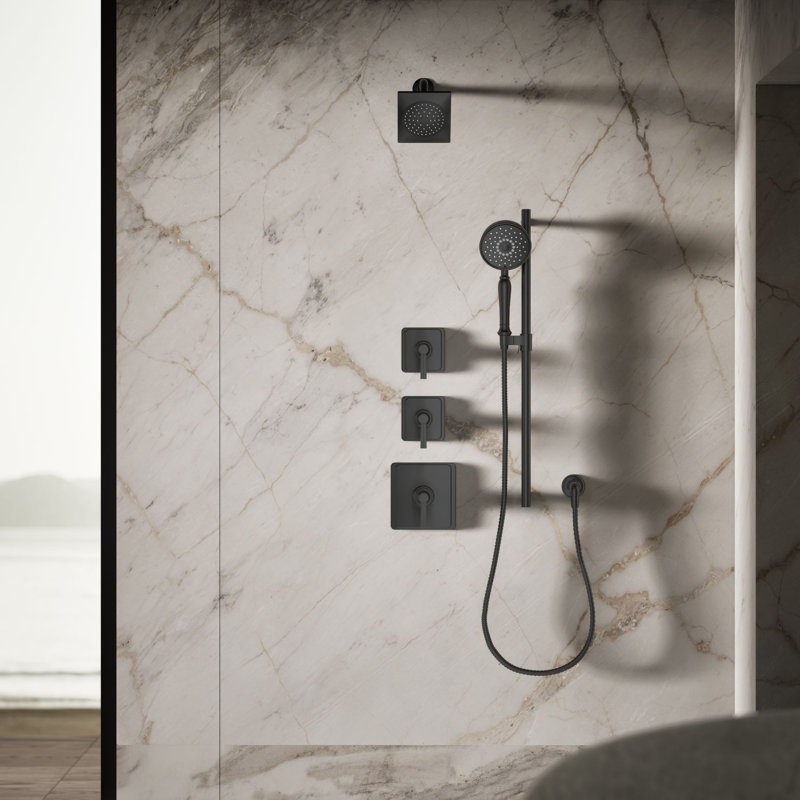 Loure® Full/Standard Fixed Shower Head, Matte Black