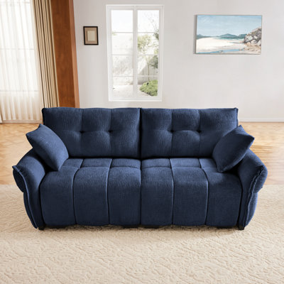 Canapé deux places de qualité supérieure - conception ergonomique avec coussins en mousse haute résilience, revêtement en chenille moderne pour le salon, le salon et l'espace de bureau