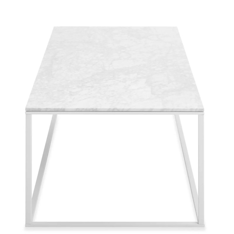 Minimalista Coffee Table, White, 13" H x 60" W x 29" D