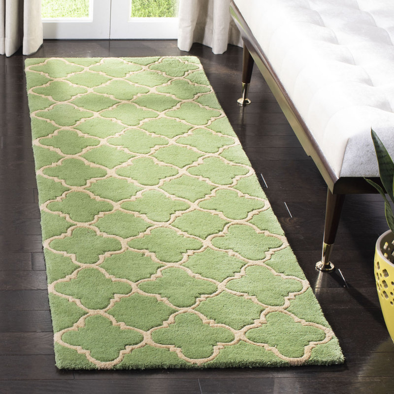 Carolene Hand Tufted Wool Geometric Rug, Runner 2'3" x 11'