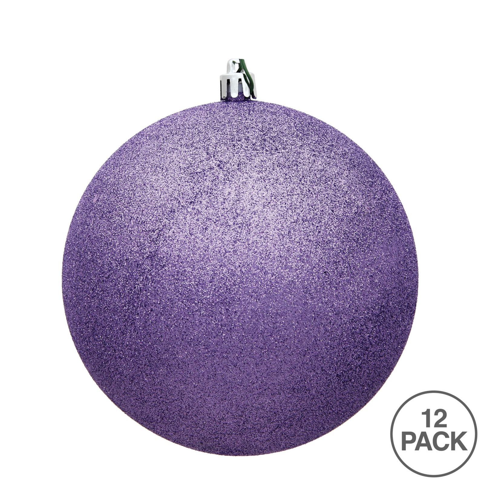 Holiday Décor Ball Ornament, 3" H x 3" W x 3" D, Lavender
