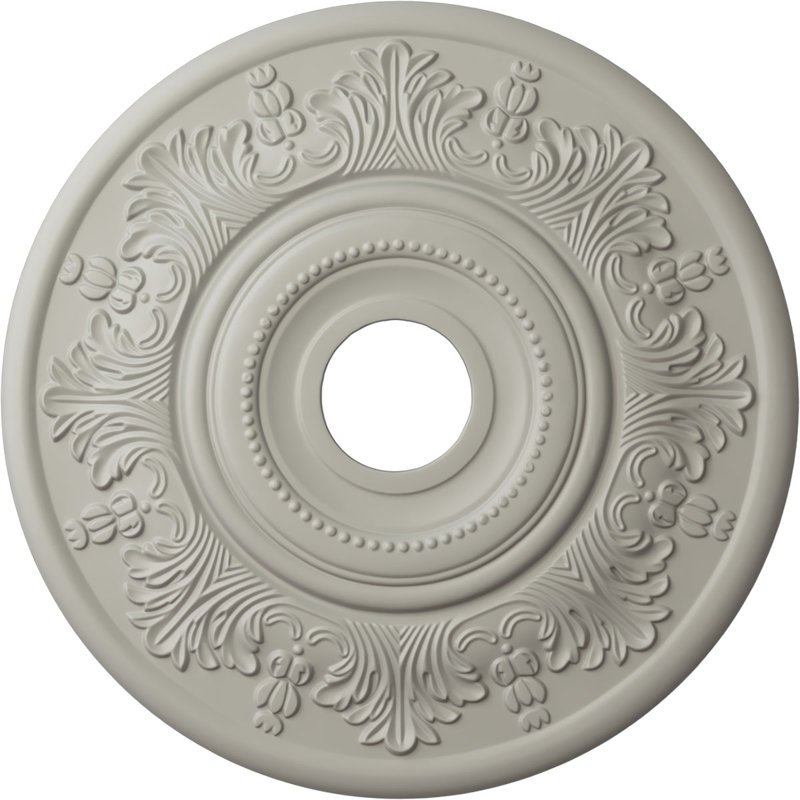 Endurathane Vienna Ceiling Medallion, 20"OD x 3 1/2"ID x 1 1/2"P (Fits Canopies up to 6 1/2"), Hand-Painted Pot of Cream Finish