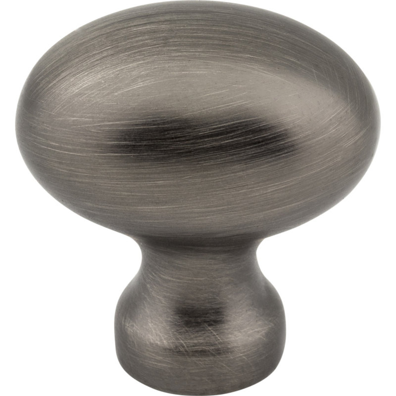 Bordeaux Oval Knob, Brushed Pewter