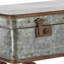 Table d'appoint grise avec plateau de style valise Laforce