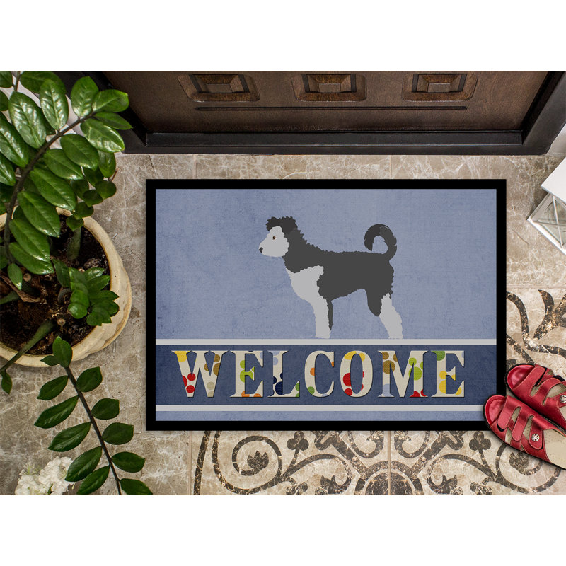 Tapis de porte pour l’extérieur antidérapant pumi welcome, Rectangle 2 pi x 3 pi