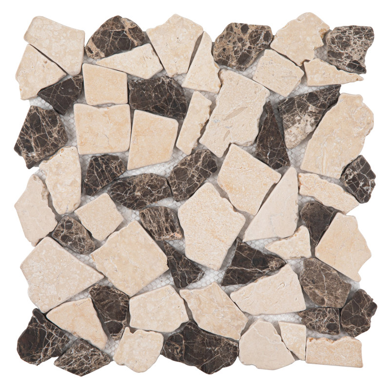 1.5" x 2" Marble Rocks Mosaic Wall & Floor Tile