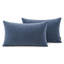Lot de 2 housses de coussin décoratives en velours haut de gamme effet marbre, 35,5 x 51 cm, bleu marine-136196571-136196574