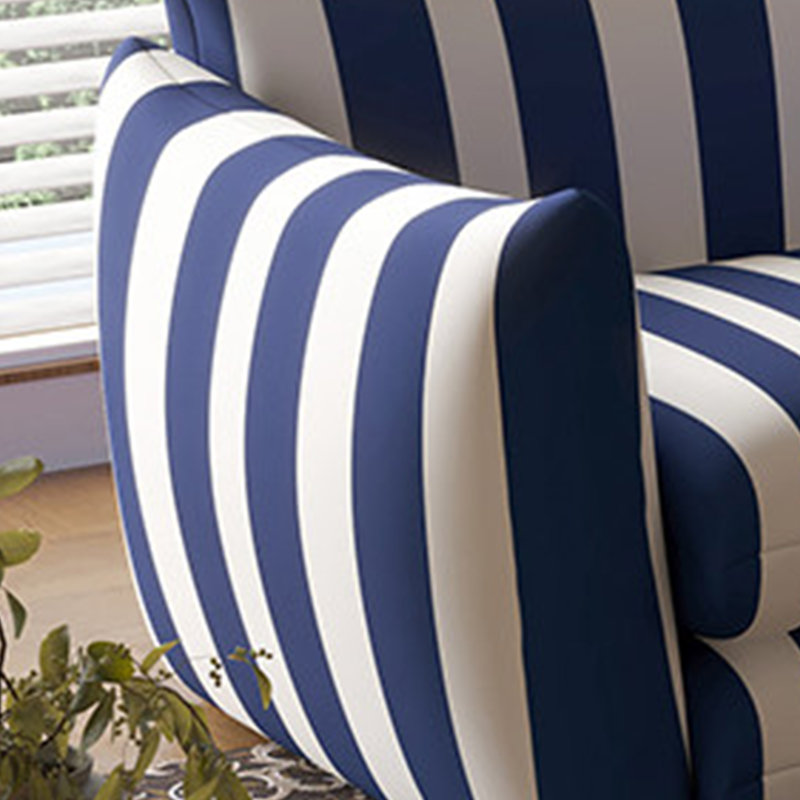 Canapé Simple, L 41,34 po, Mélange de coton bleu, Bleu