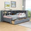 Lit de jour en bois Haileyjo avec 2 tiroirs, chargement USB et tablettes-1481406880-1481406894