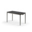 eFloat Quattro, 23 in. D x 58 in. W Sit-Stand Desk with Carbon Black Base, Carbon Black Painted Wood Top, and Black Salzburg Leather Cable Manager-389062217-389062321