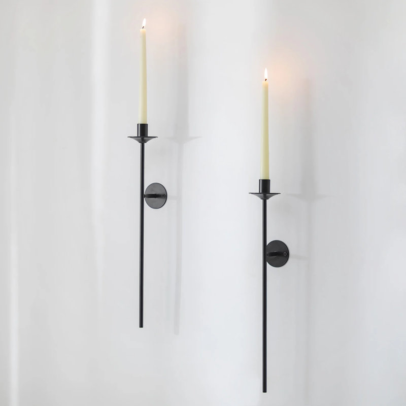 Black Wall Candle Holder Set Of 2