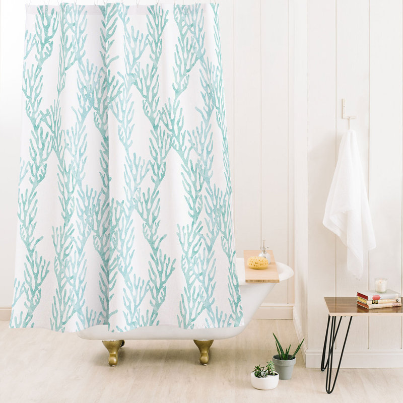Rideau de douche Ninola Design, Teal Abstract