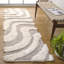 Ankara Abstract Handmade Wool Area Rug in Beige/Ivory-1462895206