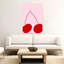 Grandes cerises, art mural nature cerise minimaliste moderne-807295743