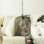 8.5" high hanging lamp battery operated hanging light (black)