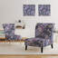 Fauteuil de chambre moderne rembourré en velours Brechta Vibrant Curve Design II-88109596