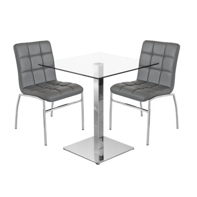 Derose 2 -Person Glass Dining Set