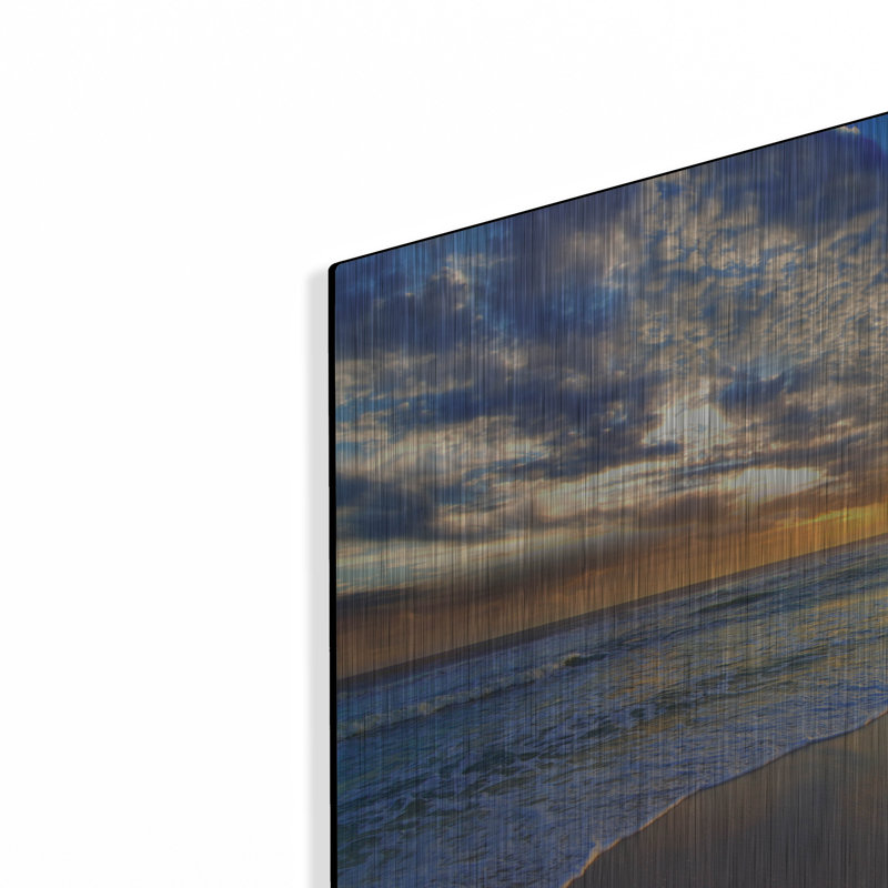 «Gold Sunset Beach Waves Seascape» par Ezra Tanner, H 16 po x l 24 po