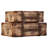 Ensemble de coffre 2 pièces style rétro en cuir old world map Prem