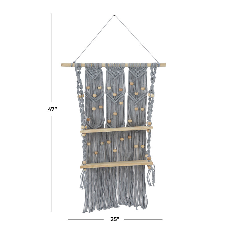 Tablette murale Cole and Grey, Gris clair, H 47 po x l 25 po x P 6 po