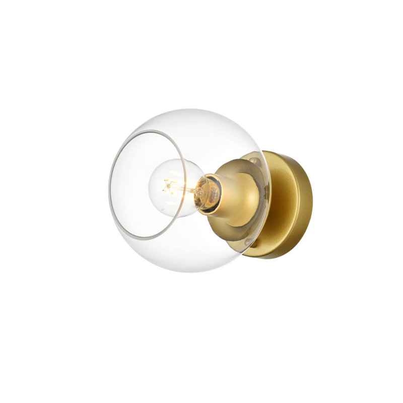 Nathalie Armed Sconce, Brass, 7" H x 7" W x 7" D, 1 Light