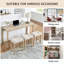 Ensemble de table de bar 4 pièces avec prise de courant, ensemble de table de bar avec chaises, table de bar avec tabourets, table de canapé avec 3 tabourets rembourrés pour le salon, la salle à manger-1105680369-1105680371
