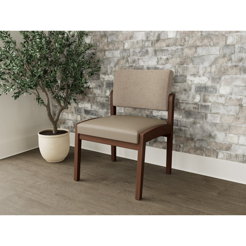 Chaise sans accoudoirs Lenox, Archetype Silt / Modena Farro, Noyer Riftwood