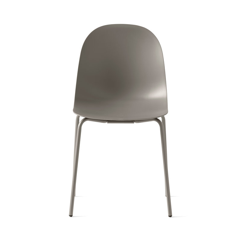 Academy Armless Chair with Metal Frame, Matte Taupe