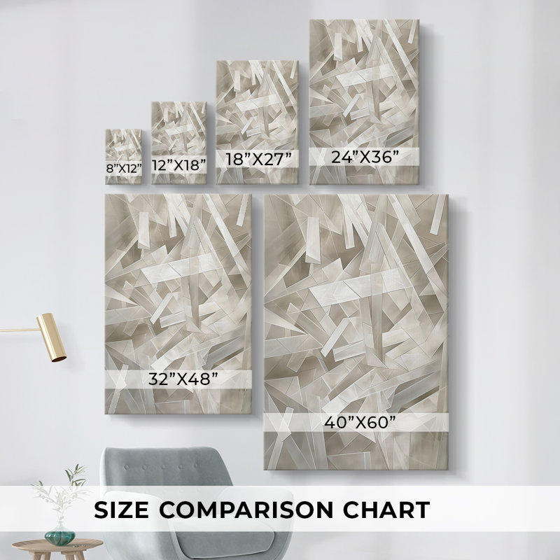 Abstract Series XIX -Set Of 3 Gallery Wrapped Canvas -Ready to Hang, 27" H x 18" W