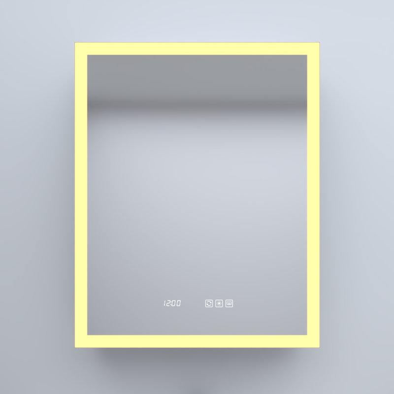 Pharmacie rectangulaire encastrée / en aluminium argenté, H 48 po x l 39,69 po x P 4,2 po