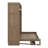 Foldable Full Size Murphy Bed With Wardrobe And Desk Combo, Wooden Cabinet Bedframe W/ 3 Storage Drawers &Open Shelves