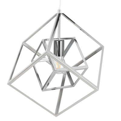 Adamantia 1 - Light Steel Square/Rectangle Pendant