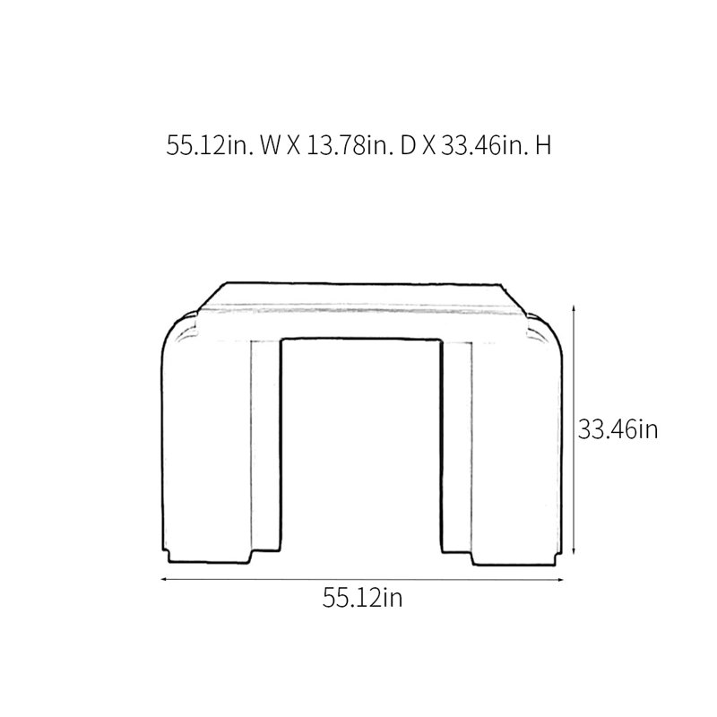 Console Modern Minimalist Art, H 33,46 po x l 47,24 po x P 13,78 po