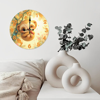Illustration mignonne d'une horloge paresseuse