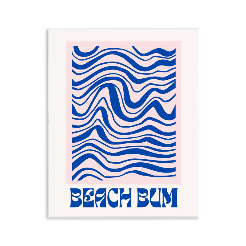  "Beach Bum", art abstrait sur plaque par House of Lulu