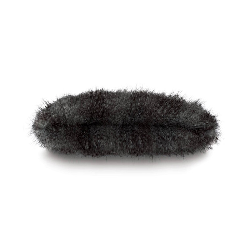 Indochine Abstract Faux Fur Reversible Throw Pillow