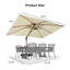 Parasol d'extérieur rectangulaire en porte-à-faux 9 pi x 12 pi avec base, crème-197273277