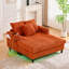   Canapé inclinable moderne en velours côtelé surdimensionné avec assise profonde, 3 coussins, charge USB, bande lumineuse à DEL RVB, porte-gobelet, poche latérale - convient au salon et à la chambre à coucher-1950303521