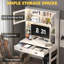 Bureau d'ordinateur l 40 po avec huche et armoire Shona-341136045