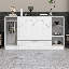 Lit escamotable simple avec tablettes de rangement, base de lit cachée pliable avec garde-robe