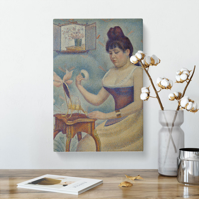 Woman Powdering Herself by Georges Seurat - Wrapped Canvas Painting, 76cm H x 50cm W x 3cm D
